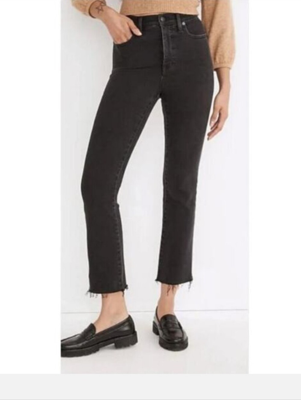 Madewell Cali Demi Boot Jeans Black Size 30